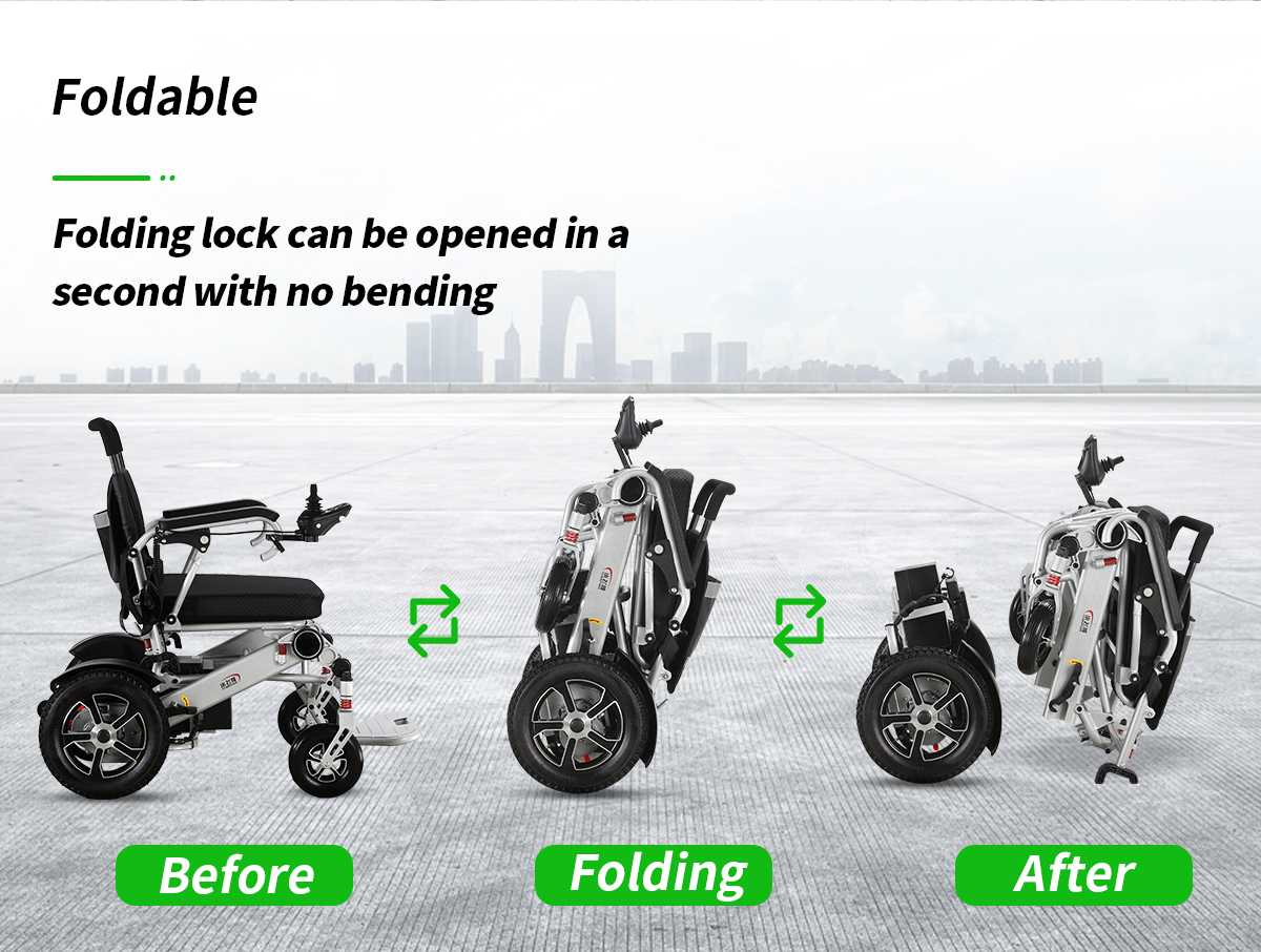 折りたたみ電動車椅子