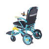 XFGN18-218 ブルー ポータブル折りたたみ軽量電動車椅子