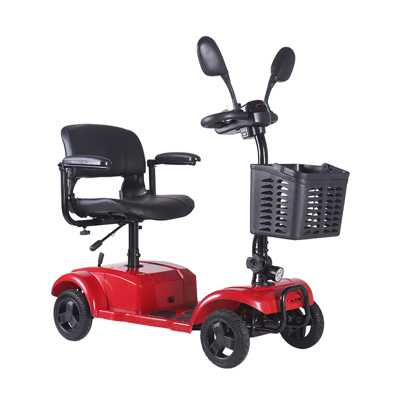 大人用 4 輪折りたたみ式赤い電動モビリティ スクーター (7)